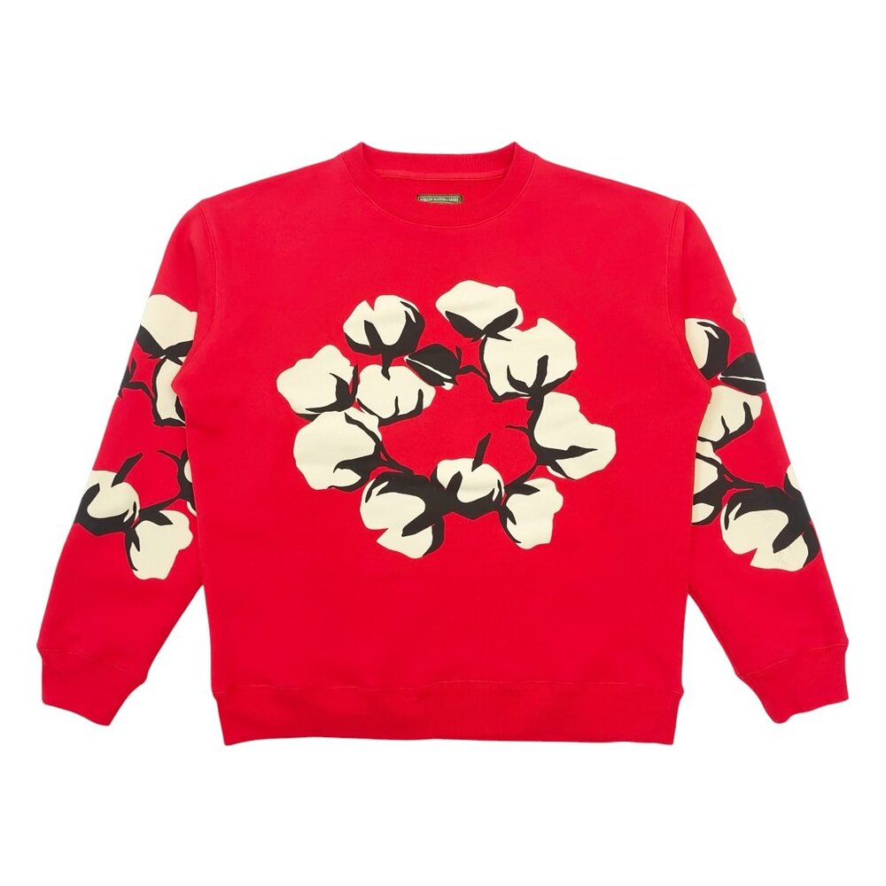 Denim Tears x CPFM Cactus Tears Crewneck Sweatshirt Red